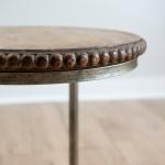 Beaded Round Wood C-Table
