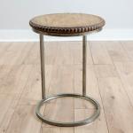 Beaded Round Wood C-Table