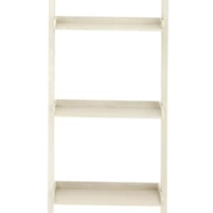 White Wooden Leaning Shelf