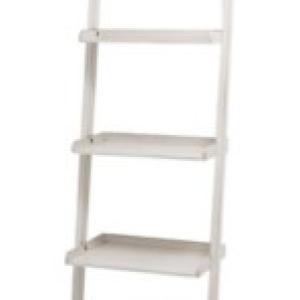 White Wooden Leaning Shelf