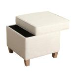 Square Oatmeal Storage Ottoman