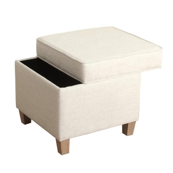 Square Oatmeal Storage Ottoman