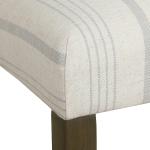 Dove Gray Stripe Parsons Chairs, Set of 2