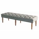 Layla Gray Button Tufted Bench