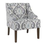 Suri Blue Swoop Accent Chair