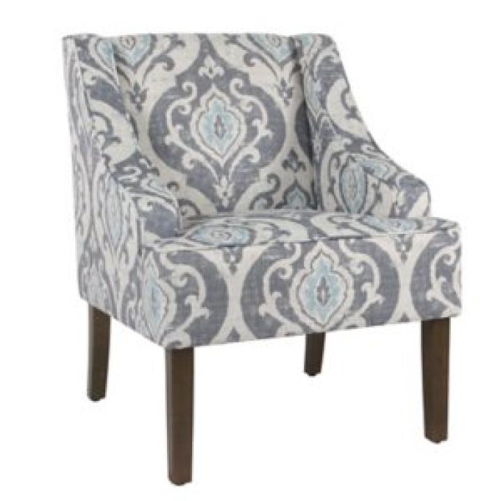Suri Blue Swoop Accent Chair