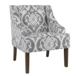 Suri Blue Swoop Accent Chair