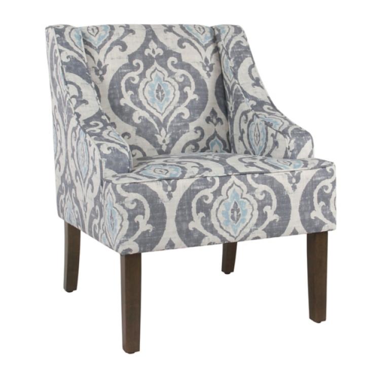 Suri Blue Swoop Accent Chair