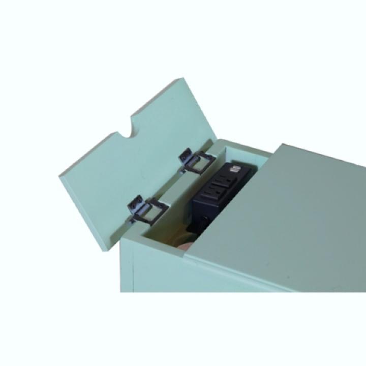 Aqua Accent Table with Charging Station