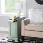 Aqua Accent Table with Charging Station