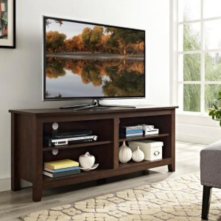Brown Wood TV Stand, 58 in.