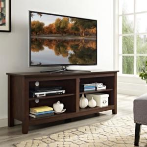 Brown Wood TV Stand, 58 in.
