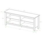 Brown Wood TV Stand, 58 in.