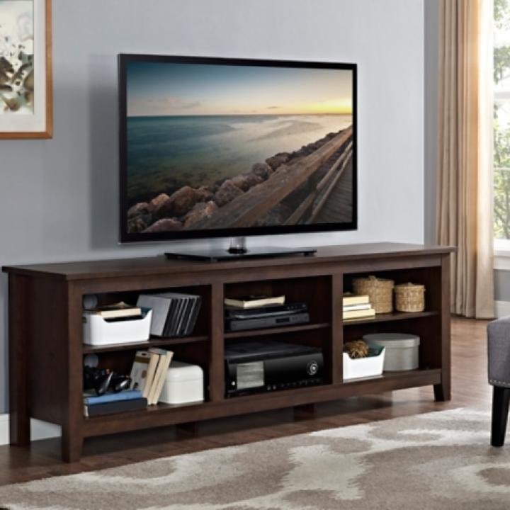 Brown Wood TV Stand, 70 in.