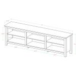Brown Wood TV Stand, 70 in.