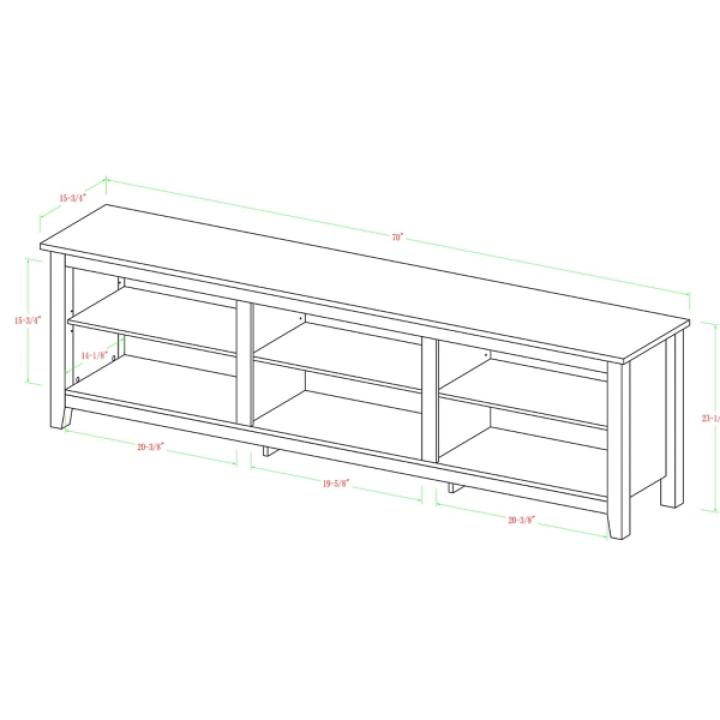 Brown Wood TV Stand, 70 in.