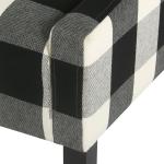 Black Buffalo Check Swoop Accent Chair
