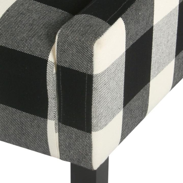 Black Buffalo Check Swoop Accent Chair