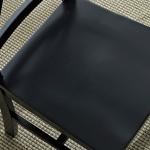 Antique Black Wood Dining Chairs, Set of 2