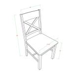 Antique Black Wood Dining Chairs, Set of 2