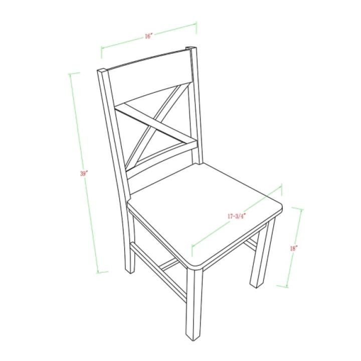 Antique Black Wood Dining Chairs, Set of 2