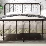 Metal Slat Bronze Queen Platform Bed