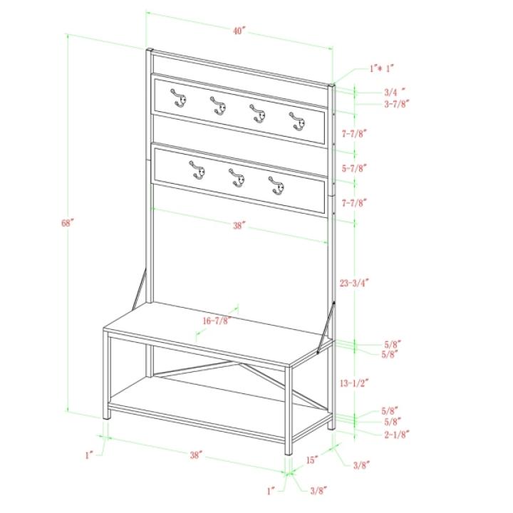 Industrial Metal and Barnwood Hall Tree