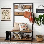 Industrial Metal and Barnwood Hall Tree