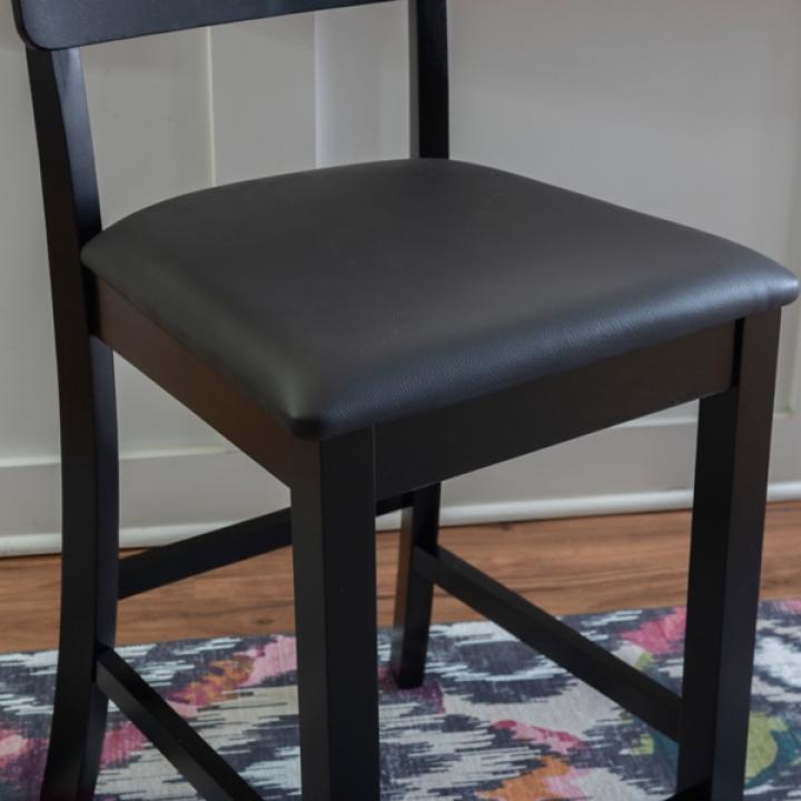 Tyler Vinyl Seat Black Counter Stool