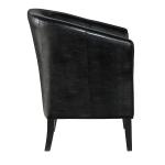 Jack Barrel Back Black Club Chair