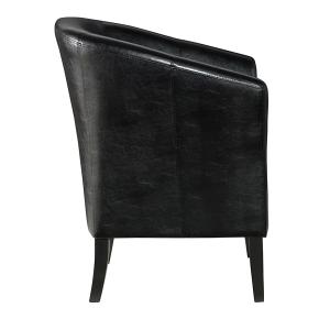 Jack Barrel Back Black Club Chair