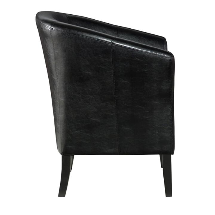 Jack Barrel Back Black Club Chair