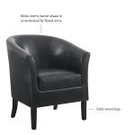 Jack Barrel Back Black Club Chair