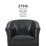 Jack Barrel Back Black Club Chair