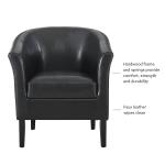 Jack Barrel Back Black Club Chair