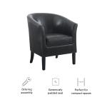 Jack Barrel Back Black Club Chair