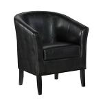 Jack Barrel Back Black Club Chair
