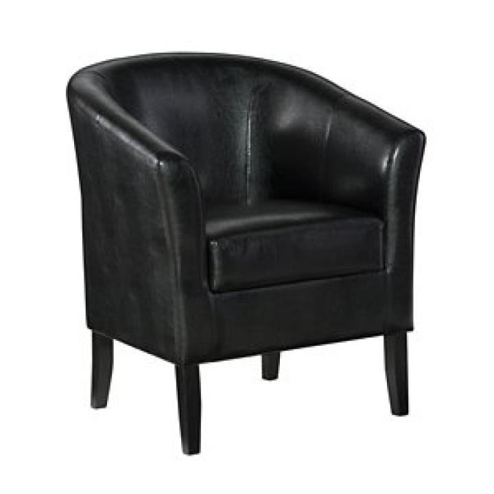 Jack Barrel Back Black Club Chair
