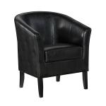 Jack Barrel Back Black Club Chair