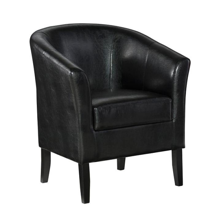 Jack Barrel Back Black Club Chair