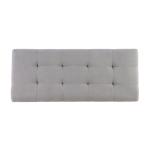 Amelia Tufted Gray Shoe Storage Ottoman Bench