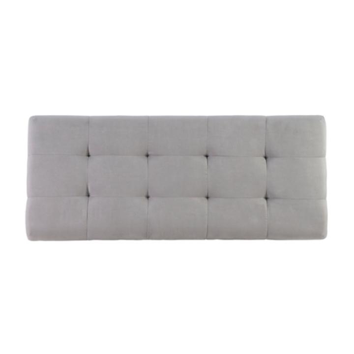 Amelia Tufted Gray Shoe Storage Ottoman Bench