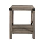 Gray Wash Industrial X-Frame Accent Table