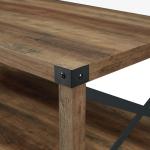 Oak Industrial X-Frame Coffee Table