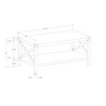 White Industrial X-Frame Coffee Table