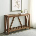 Rustic Oak A-Frame Console Table