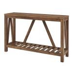 Rustic Oak A-Frame Console Table