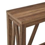 Rustic Oak A-Frame Console Table