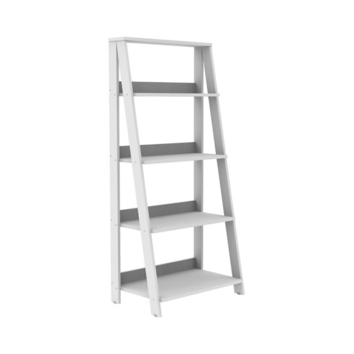 White 4-Tier Ladder Bookshelf