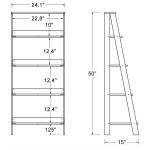 White 4-Tier Ladder Bookshelf